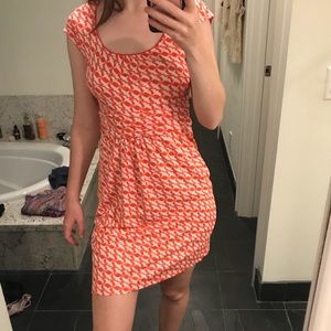 Vintage Bird Print Dress